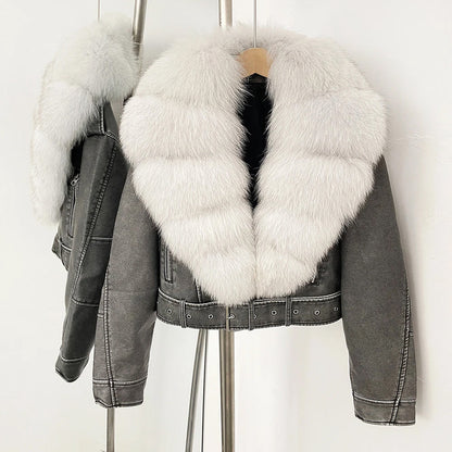 Chaqueta Aviador Corta con Cinturón Ajustable para Mujer | Ideal para Uso Diario en Días Frescos