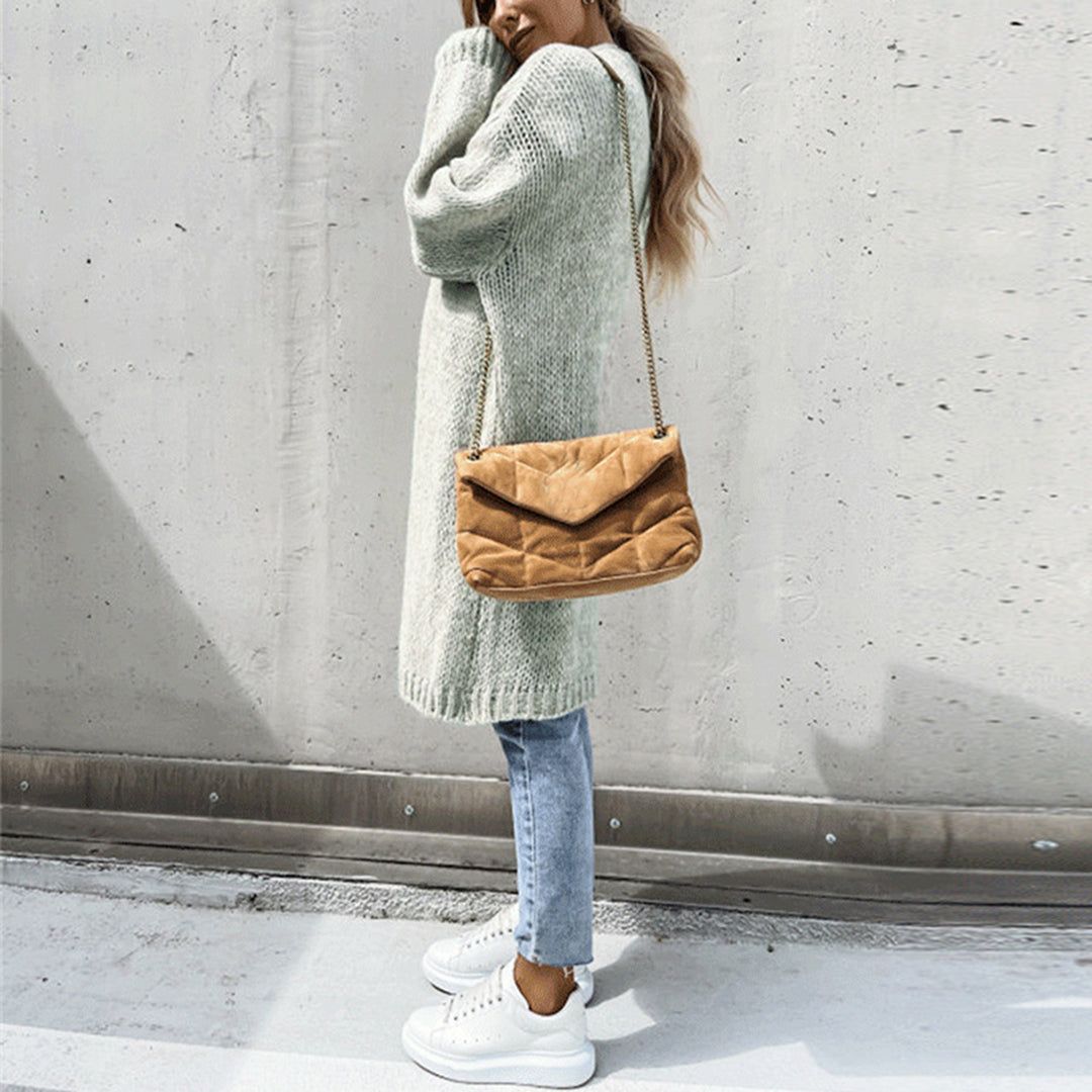 Cárdigan Largo con Corte Recto para Mujer | Ideal para el Invierno