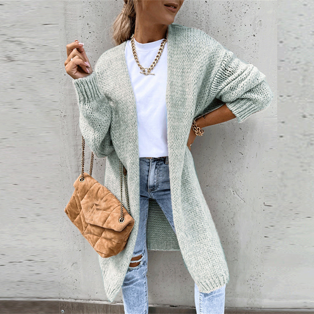 Cárdigan Largo con Corte Recto para Mujer | Ideal para el Invierno