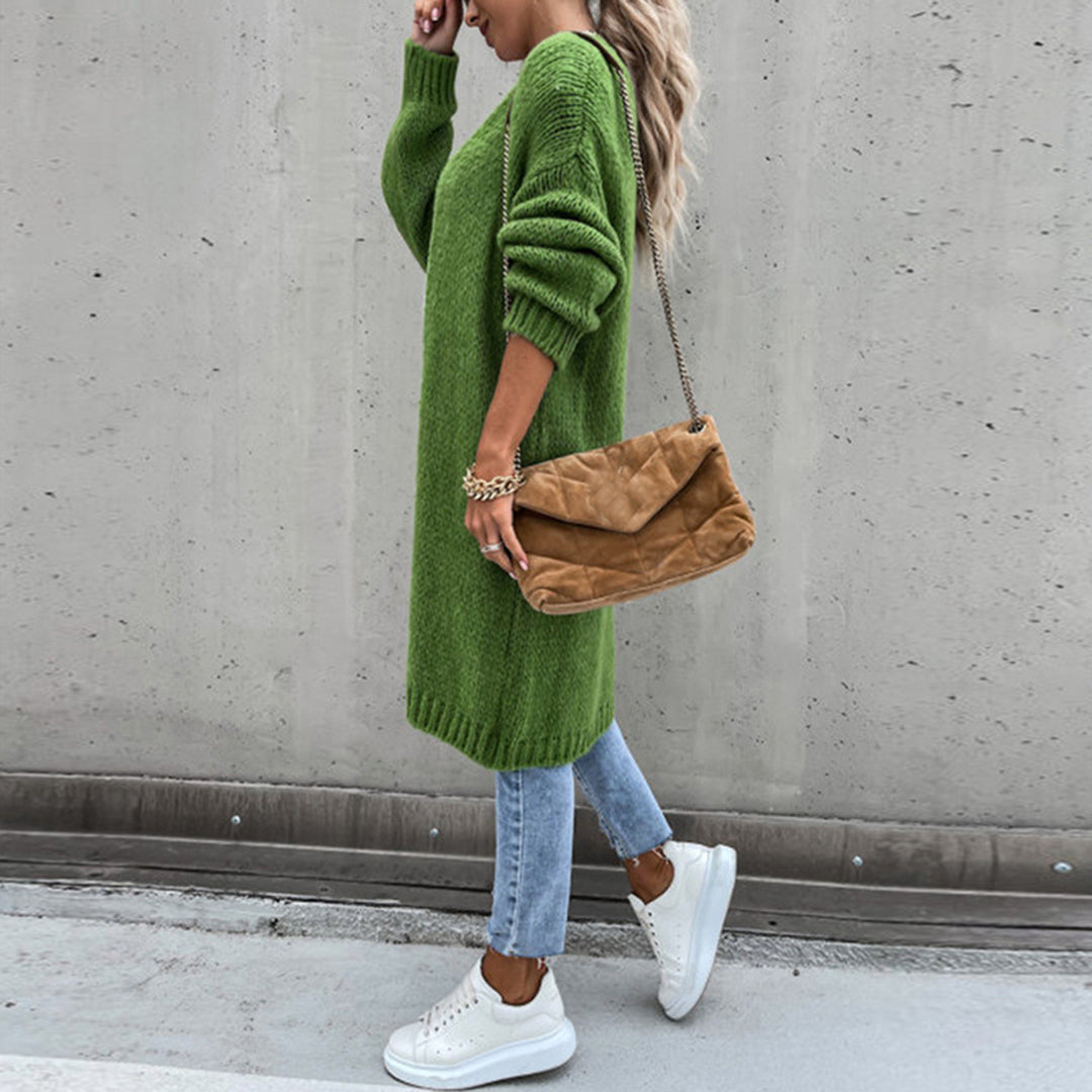 Cárdigan Largo con Corte Recto para Mujer | Ideal para el Invierno