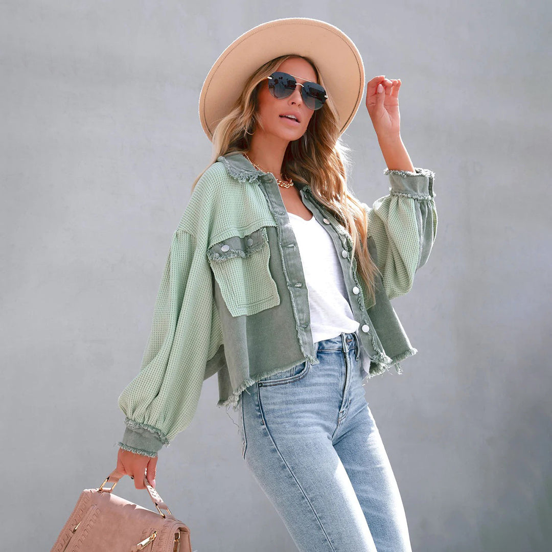 Chaqueta Corta con Corte Recto para Mujer | Ideal para Primavera y Otoño