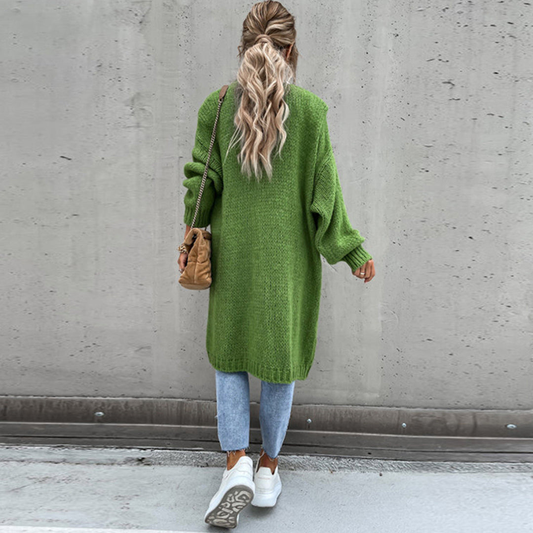 Cárdigan Largo con Corte Recto para Mujer | Ideal para el Invierno
