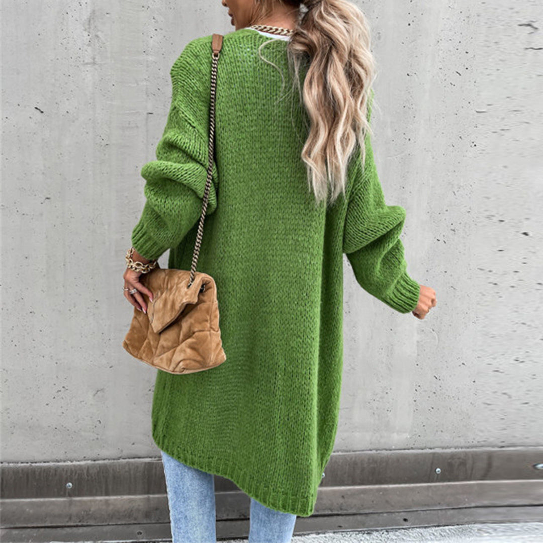 Cárdigan Largo con Corte Recto para Mujer | Ideal para el Invierno