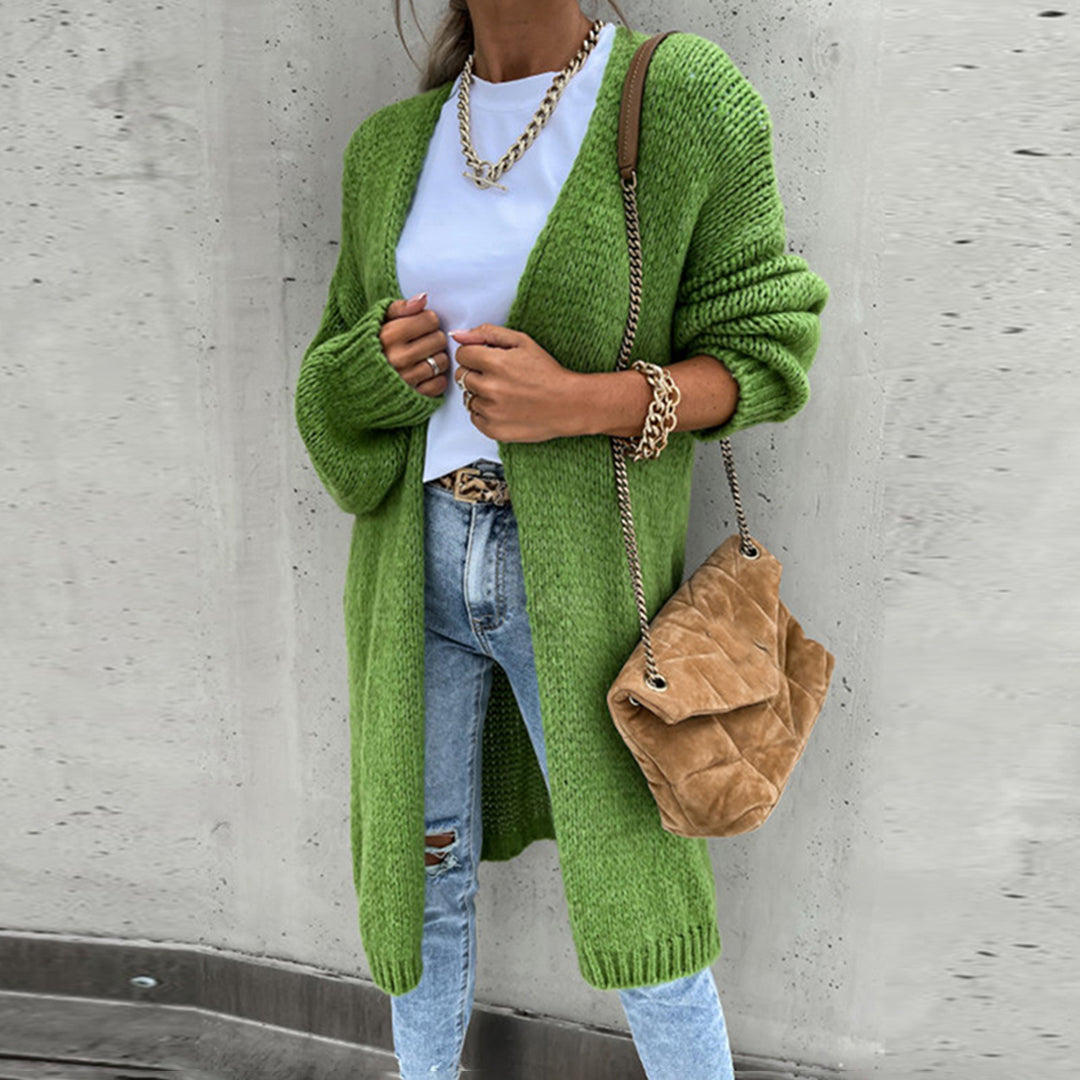 Cárdigan Largo con Corte Recto para Mujer | Ideal para el Invierno