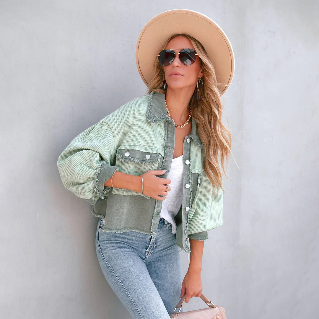 Chaqueta Corta con Corte Recto para Mujer | Ideal para Primavera y Otoño