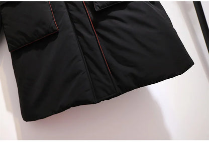 Abrigo Largo Acolchado Con Capucha Para Mujer En Tallas Grandes | Ideal Para Invierno