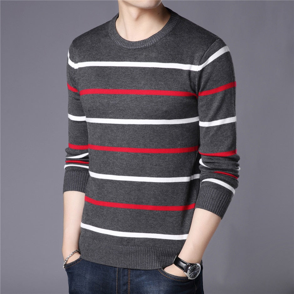 Jersey De Manga Larga Slim Para Hombre | Ideal Para Uso Diario Y Capas Intermedias