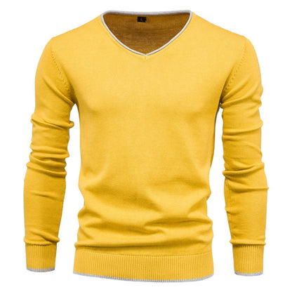 Jersey De Manga Larga Con Cuello En V Para Hombre | Ideal Para Uso Diario Y Profesional