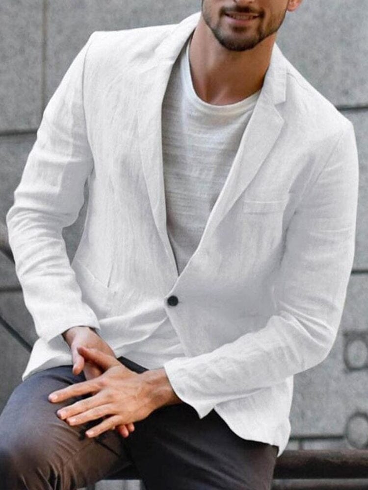Blazer con Cierre de Un Botón para Hombre | Ideal para Contextos Formales