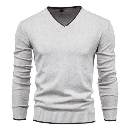 Jersey De Manga Larga Con Cuello En V Para Hombre | Ideal Para Uso Diario Y Profesional