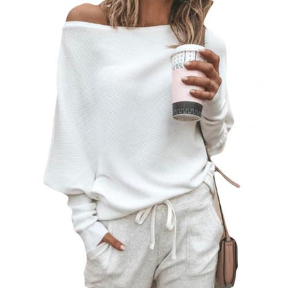 Jersey de Punto con Hombros Descubiertos para Mujer | Ideal para Ocasiones Informales