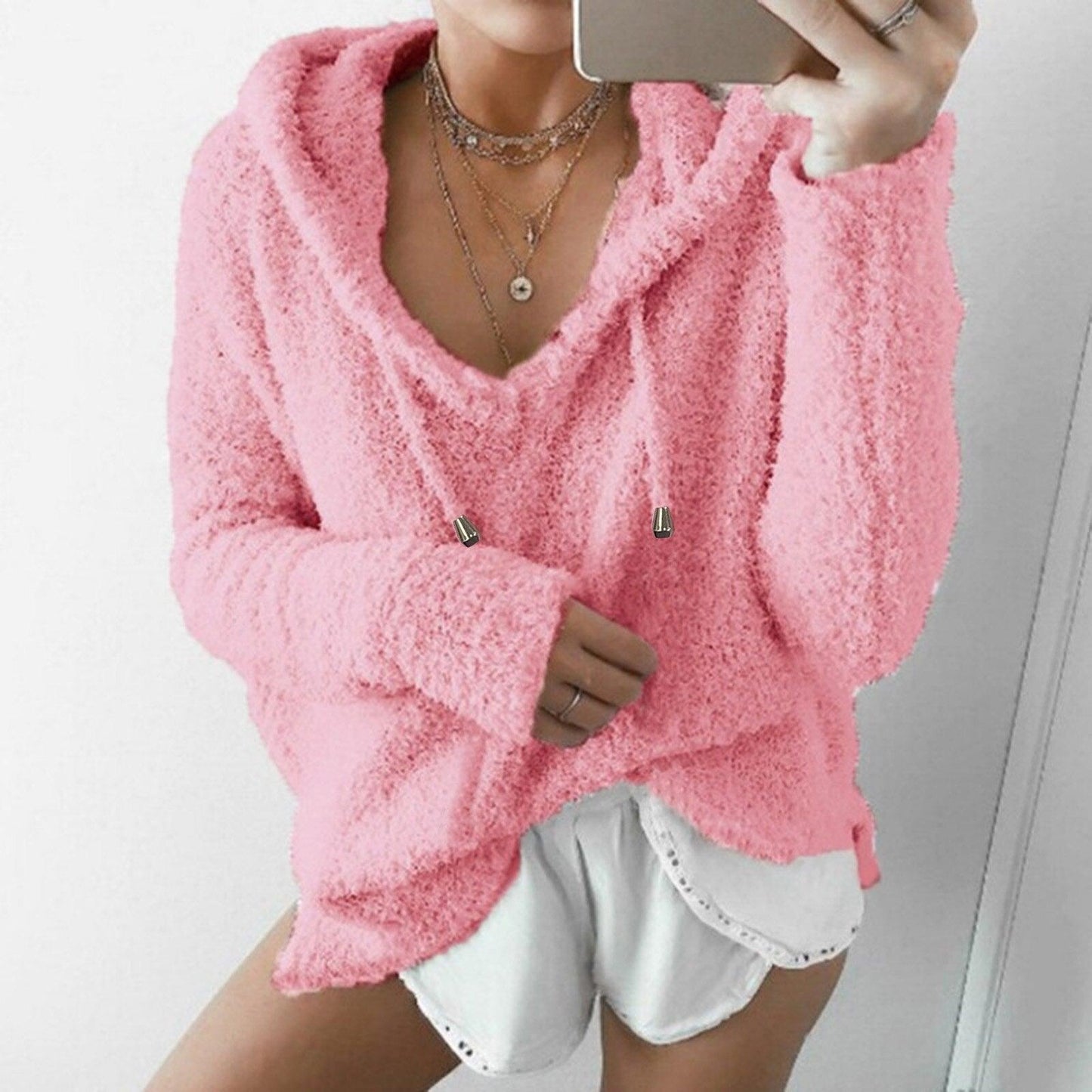 Sudadera Con Capucha De Corte Cómodo Para Mujer | Ideal Para Uso Diario