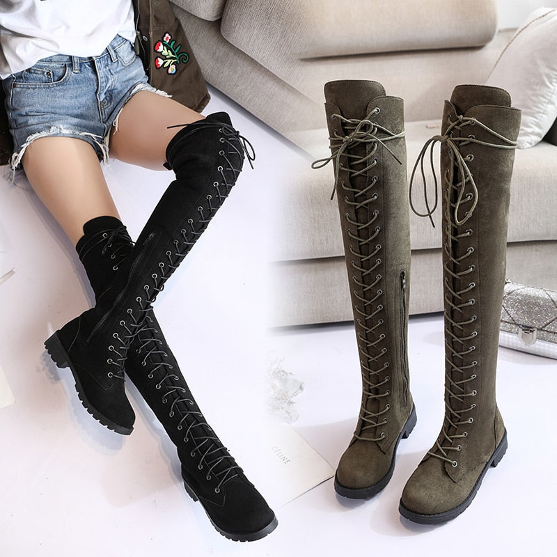 Botas Altas con Plataforma para Mujer | Ideal para Otoño e Invierno