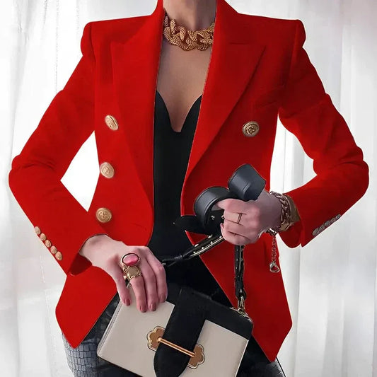 Blazer con Corte Estructurado y Cierre de Botones para Mujer | Ideal para Oficina o Uso Diario