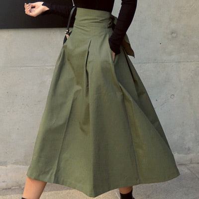 Falda Midi con Cintura Alta y Corte Recto para Mujer | Ideal para Uso Diario u Oficina