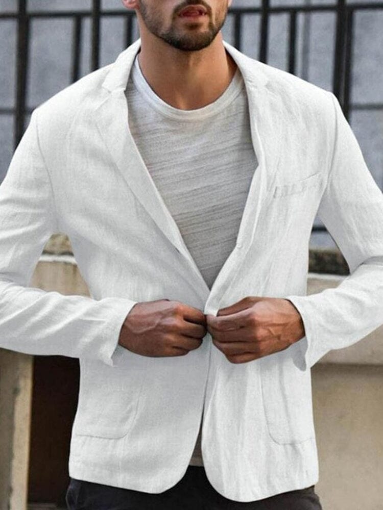 Blazer Para Hombre De Corte Ajustado Con Un Solo Botón | Ideal Para Uso Formal Y Informal