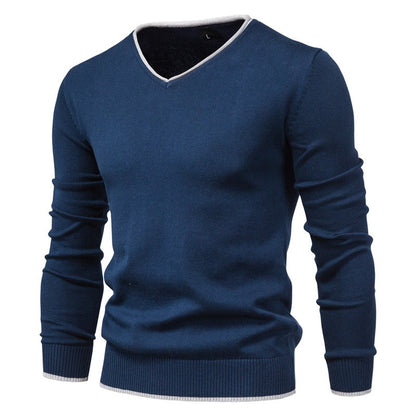 Jersey De Manga Larga Con Cuello En V Para Hombre | Ideal Para Uso Diario Y Profesional