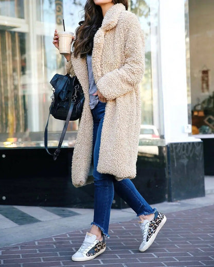 Abrigo Largo Con Diseño Recto Para Mujer | Ideal Para Invierno
