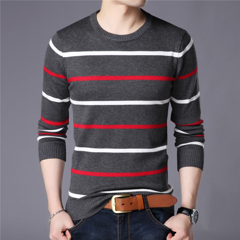 Jersey De Manga Larga Slim Para Hombre | Ideal Para Uso Diario Y Capas Intermedias