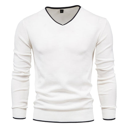 Jersey De Manga Larga Con Cuello En V Para Hombre | Ideal Para Uso Diario Y Profesional