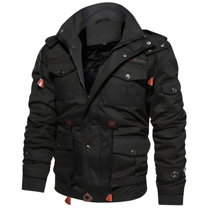 Chaqueta Táctica Con Múltiples Bolsillos Y Mangas Elásticas Para Hombre | Ideal Para Uso Diario Y Actividades Exteriores