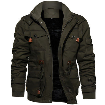 Chaqueta Táctica Con Múltiples Bolsillos Y Mangas Elásticas Para Hombre | Ideal Para Uso Diario Y Actividades Exteriores