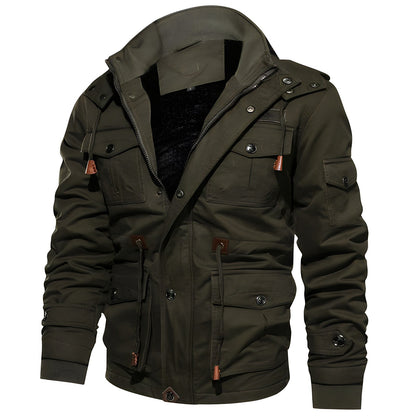 Chaqueta Táctica Con Múltiples Bolsillos Y Mangas Elásticas Para Hombre | Ideal Para Uso Diario Y Actividades Exteriores