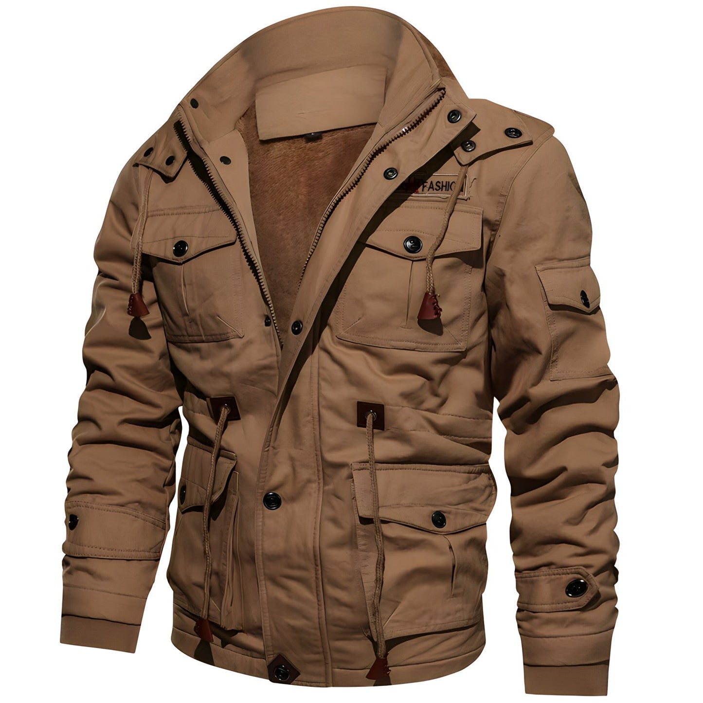 Chaqueta Táctica Con Múltiples Bolsillos Y Mangas Elásticas Para Hombre | Ideal Para Uso Diario Y Actividades Exteriores