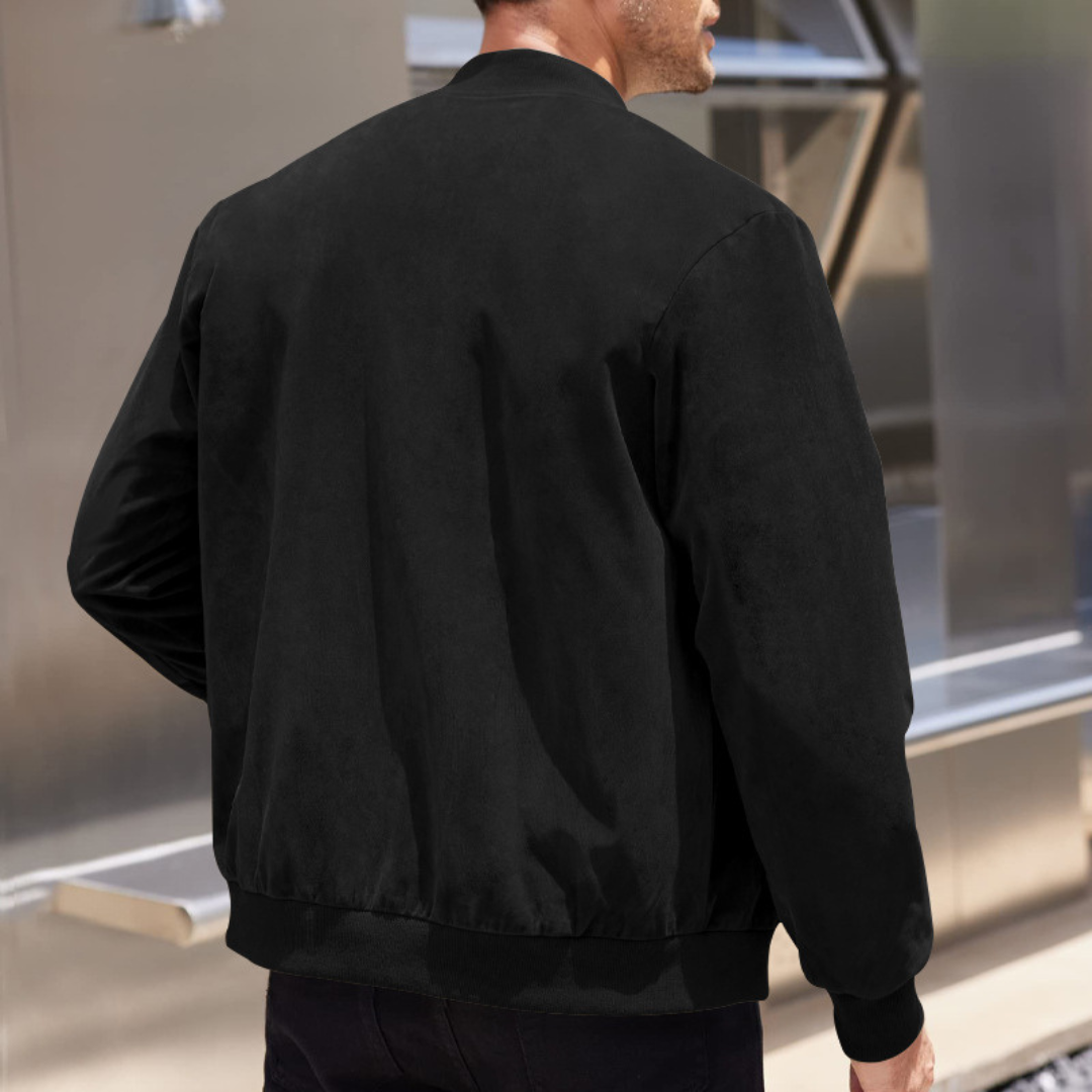 Chaqueta Bomber con Cierre de Cremallera para Adultos | Ideal para Períodos de Entretiempo