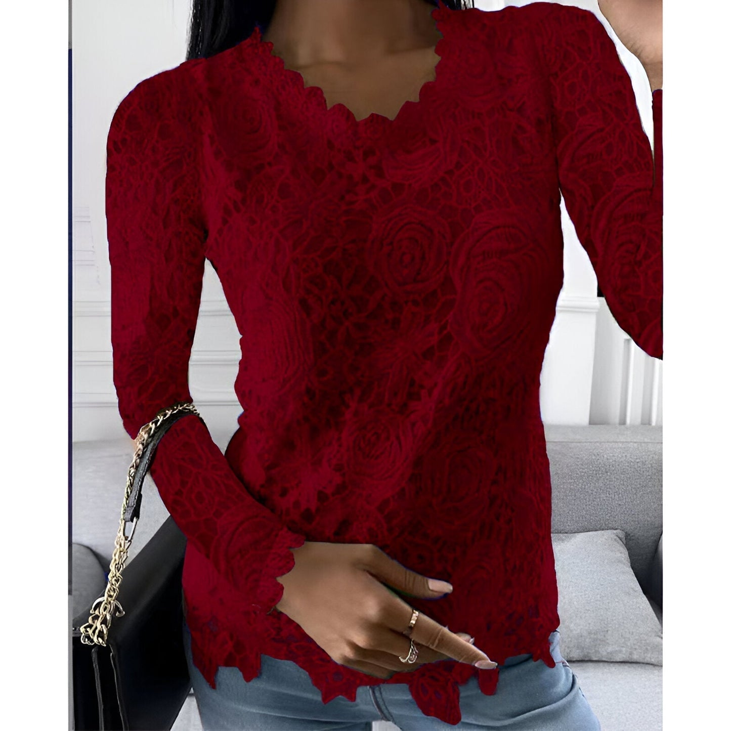 Blusa Con Escote Redondo Para Mujer | Ideal Para Uso Profesional Y Diario