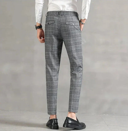 Pantalones Para Hombre Con Corte Slim Y Motivo A Cuadros Para Hombre | Ideal Para Uso Diario
