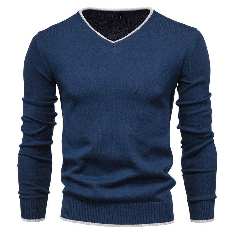 Jersey De Manga Larga Con Cuello En V Para Hombre | Ideal Para Uso Diario Y Profesional