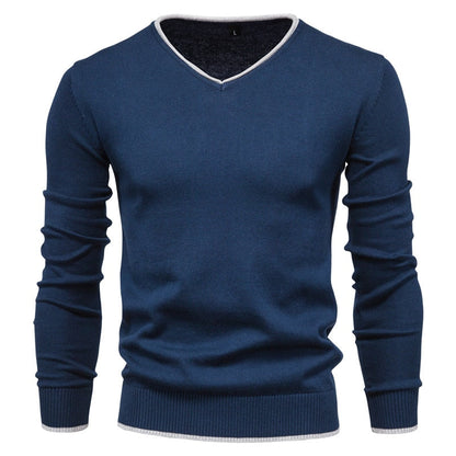 Jersey De Manga Larga Con Cuello En V Para Hombre | Ideal Para Uso Diario Y Profesional