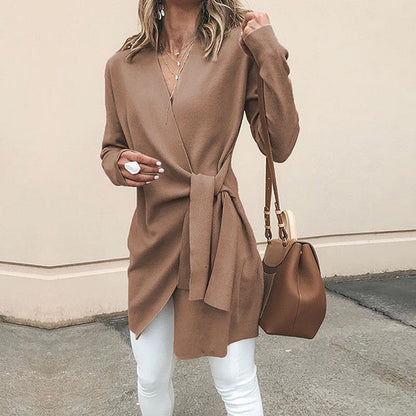 Jersey Con Cuello En V Alto Y Corte Holgado Para Mujer | Ideal Para Uso Diario Y Profesional