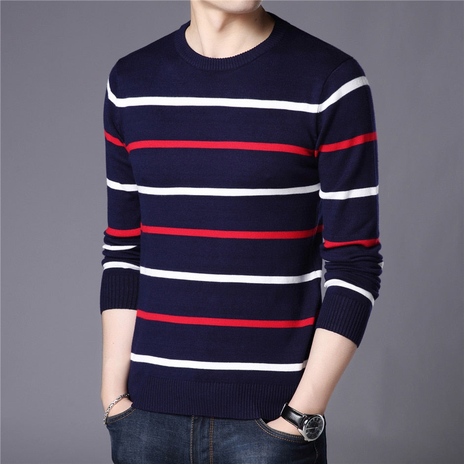 Jersey De Manga Larga Slim Para Hombre | Ideal Para Uso Diario Y Capas Intermedias