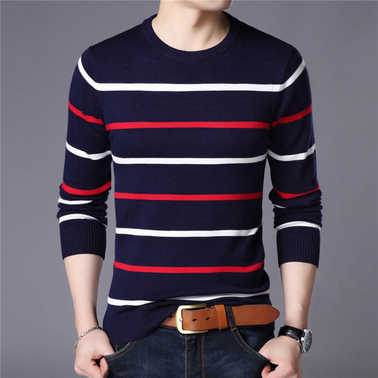 Jersey De Manga Larga Slim Para Hombre | Ideal Para Uso Diario Y Capas Intermedias