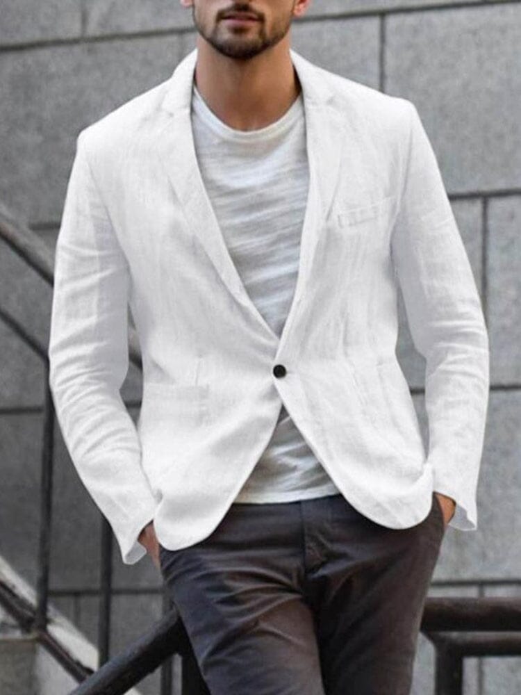 Blazer Para Hombre De Corte Ajustado Con Un Solo Botón | Ideal Para Uso Formal Y Informal