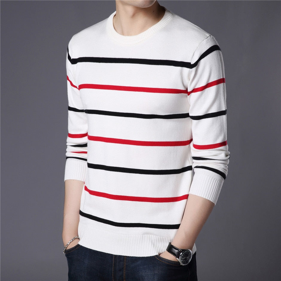 Jersey De Manga Larga Slim Para Hombre | Ideal Para Uso Diario Y Capas Intermedias