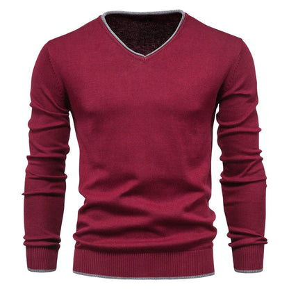 Jersey De Manga Larga Con Cuello En V Para Hombre | Ideal Para Uso Diario Y Profesional