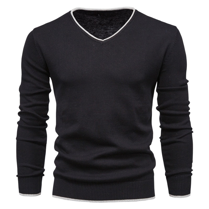 Jersey De Manga Larga Con Cuello En V Para Hombre | Ideal Para Uso Diario Y Profesional