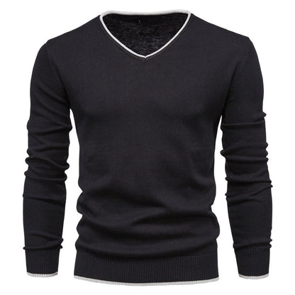 Jersey De Manga Larga Con Cuello En V Para Hombre | Ideal Para Uso Diario Y Profesional