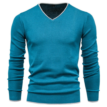 Jersey De Manga Larga Con Cuello En V Para Hombre | Ideal Para Uso Diario Y Profesional