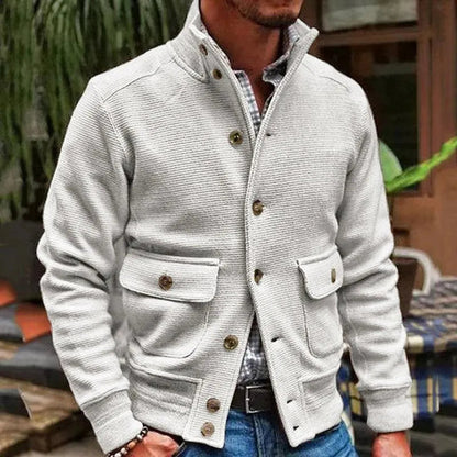 Veste Avec Boutons Apparents Et Poches Multiples Pour Homme | Idéale Pour Les Journées Décontractées En Saison Fraîche