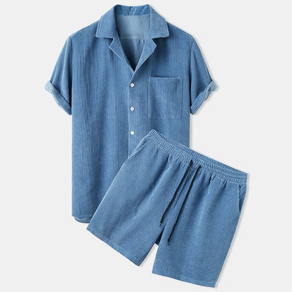 Conjunto Lounge con Camisa de Manga Corta y Short con Cintura Elástica para Adultos | Ideal para Uso en Casa