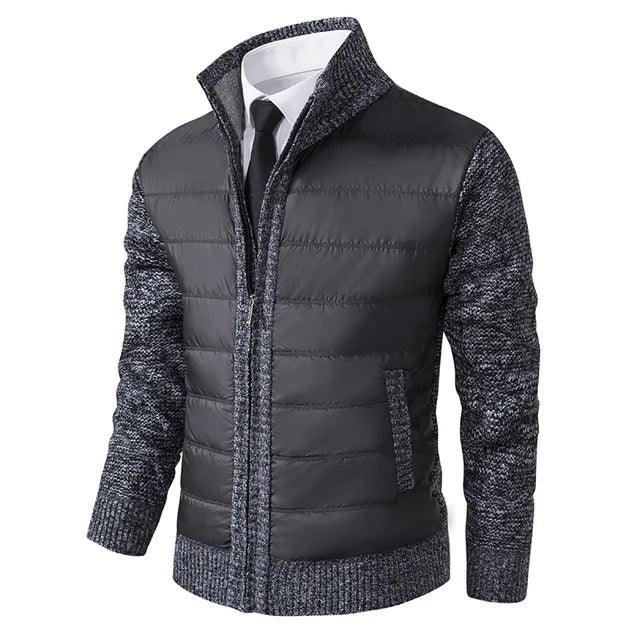 Chaqueta con Cuerpo Acolchado y Mangas de Punto para Hombre | Ideal para Entretiempo