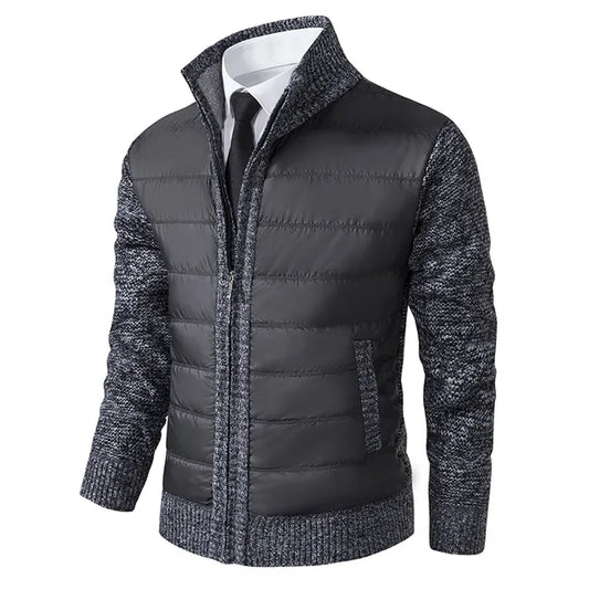 Chaqueta con Cuerpo Acolchado y Mangas de Punto para Hombre | Ideal para Entretiempo