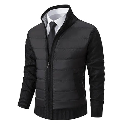Chaqueta con Cuerpo Acolchado y Mangas de Punto para Hombre | Ideal para Entretiempo