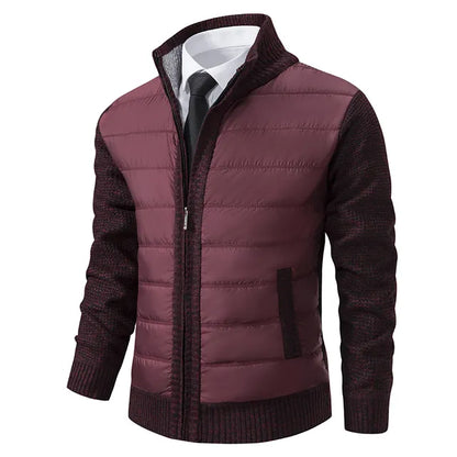 Chaqueta con Cuerpo Acolchado y Mangas de Punto para Hombre | Ideal para Entretiempo