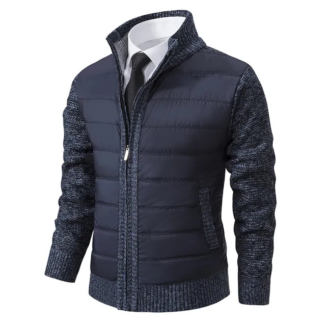 Chaqueta con Cuerpo Acolchado y Mangas de Punto para Hombre | Ideal para Entretiempo
