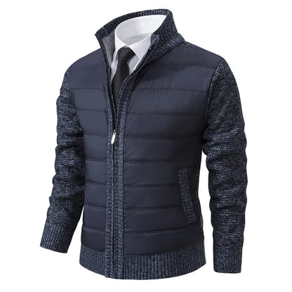 Chaqueta con Cuerpo Acolchado y Mangas de Punto para Hombre | Ideal para Entretiempo